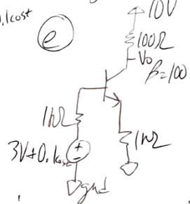 find the gain and input resistance of the BJT