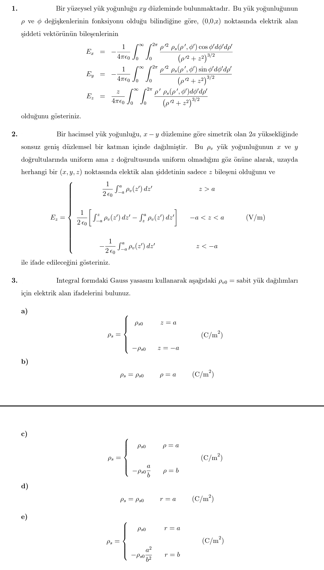 Bir y zeysel y k yo unlu u x y d zleminde
