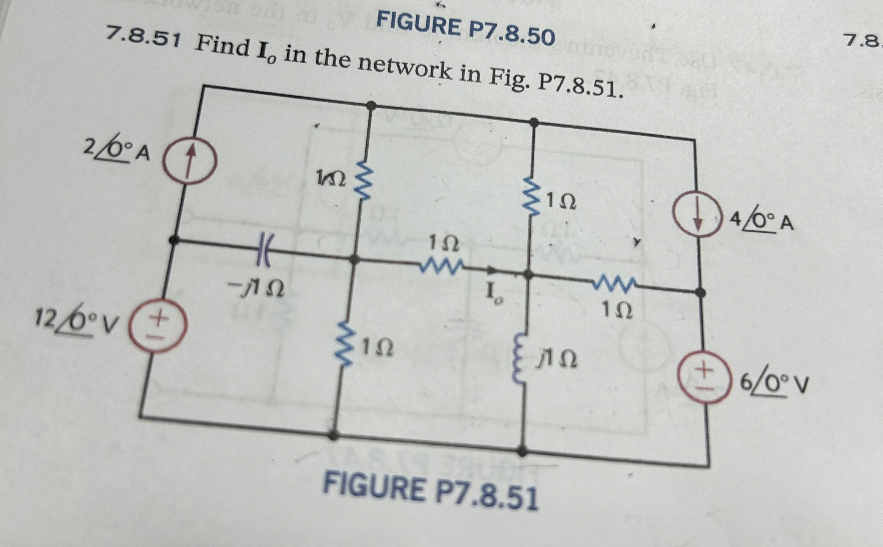 FIGURE P 7 . 8 . 5 0 7 . 8 . 5 1 Find I o in the