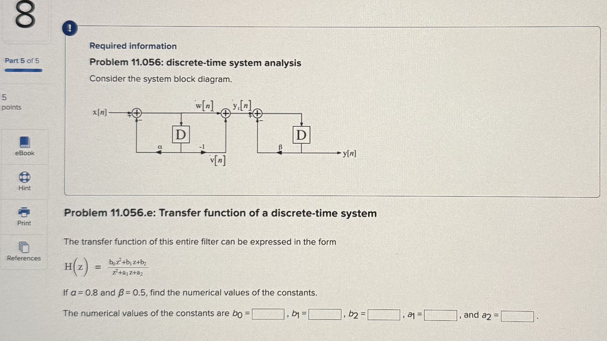 1 Part 5 of 5 Required information Problem 1 1 .