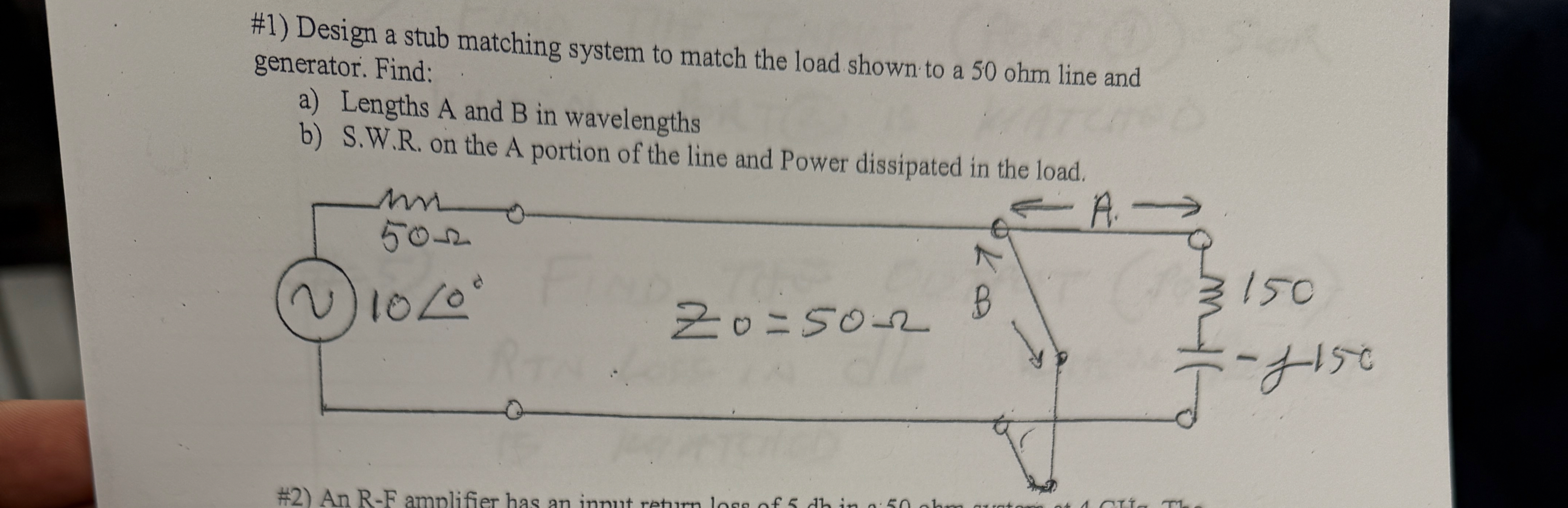 # 1 ) Design a stub matching system to match the