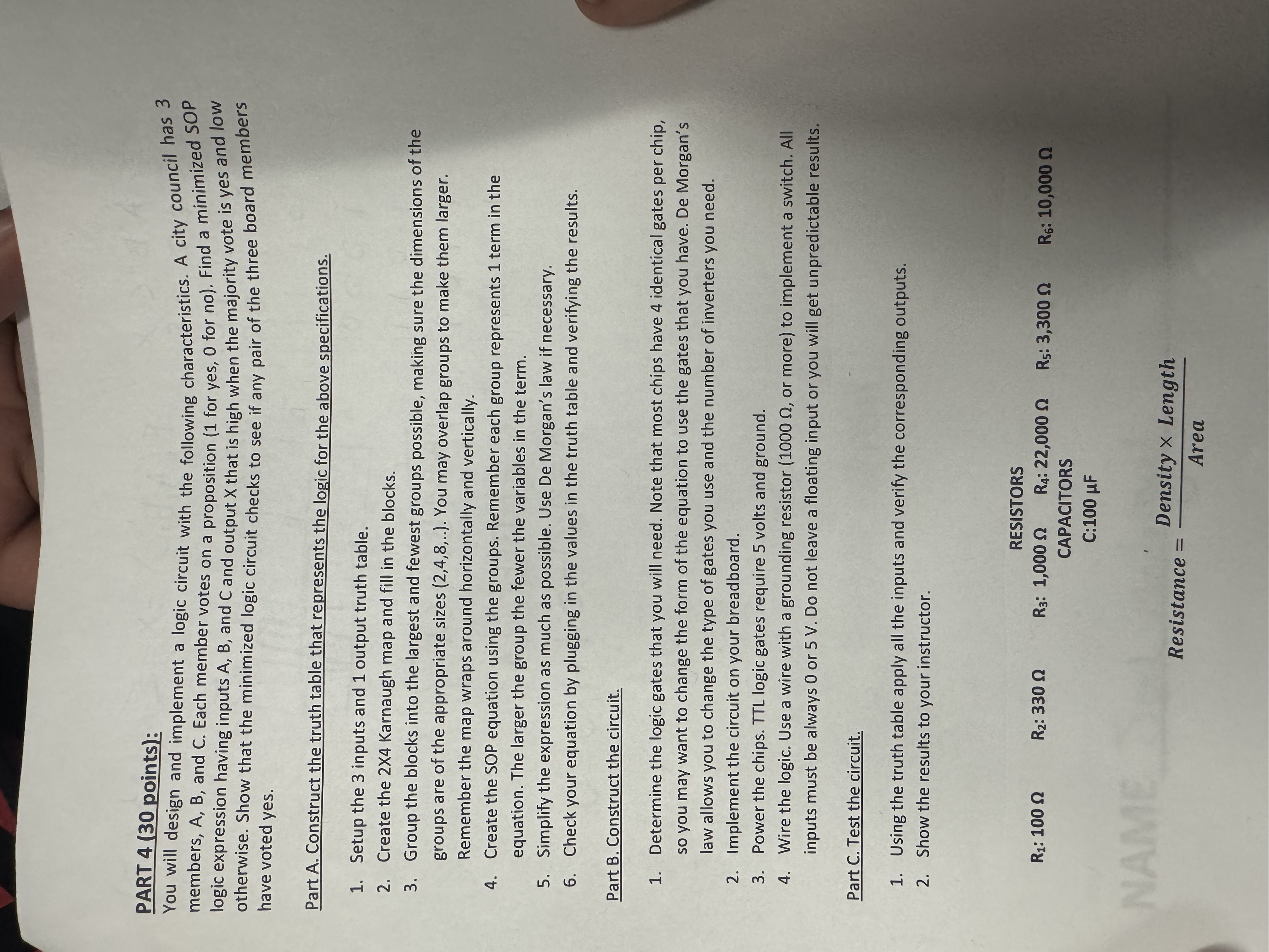 PART 4 ( 3 0 points ) : You will design and