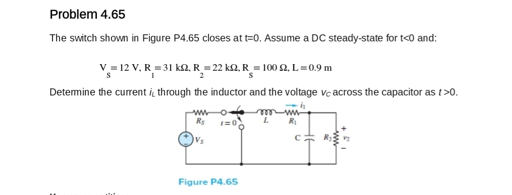 Problem 4 . 6 5 The switch shown in Figure P 4 .