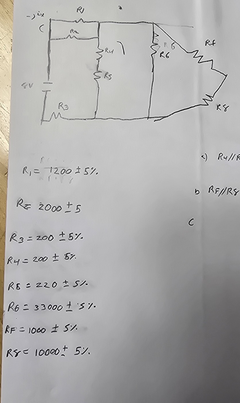 R 1 = 1 2 0 0 + - 5 % R 6 = 2 0 0 0 + - 5 R 3 = 2