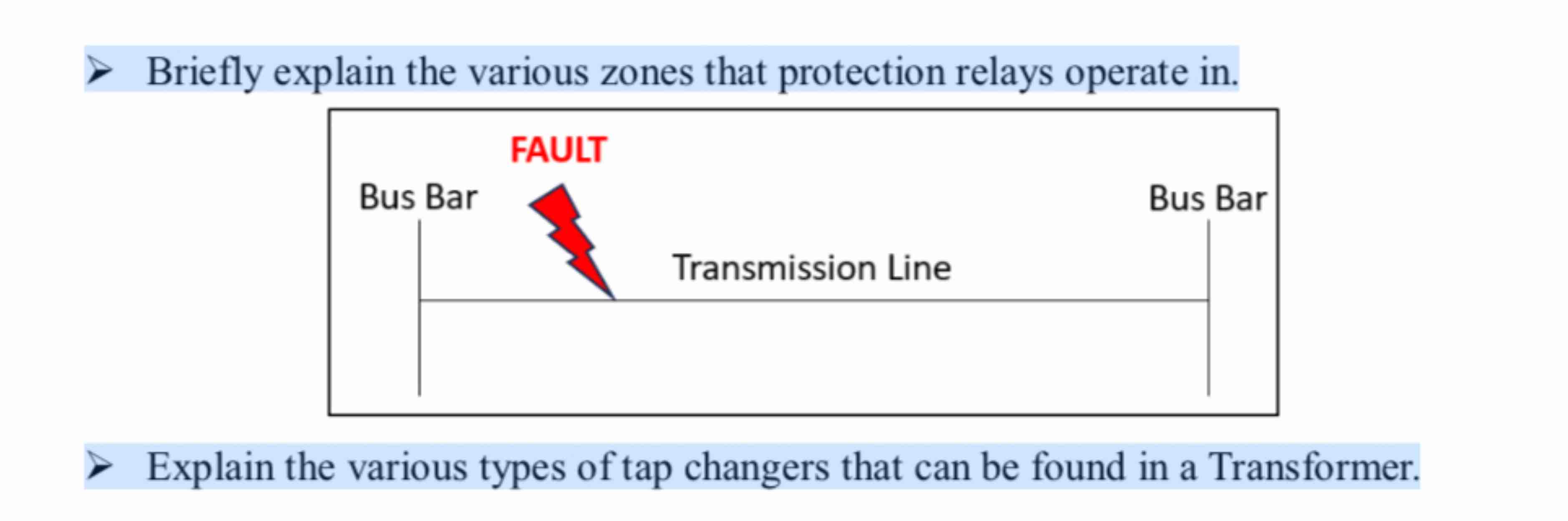 Briefly explain the various zones that protection