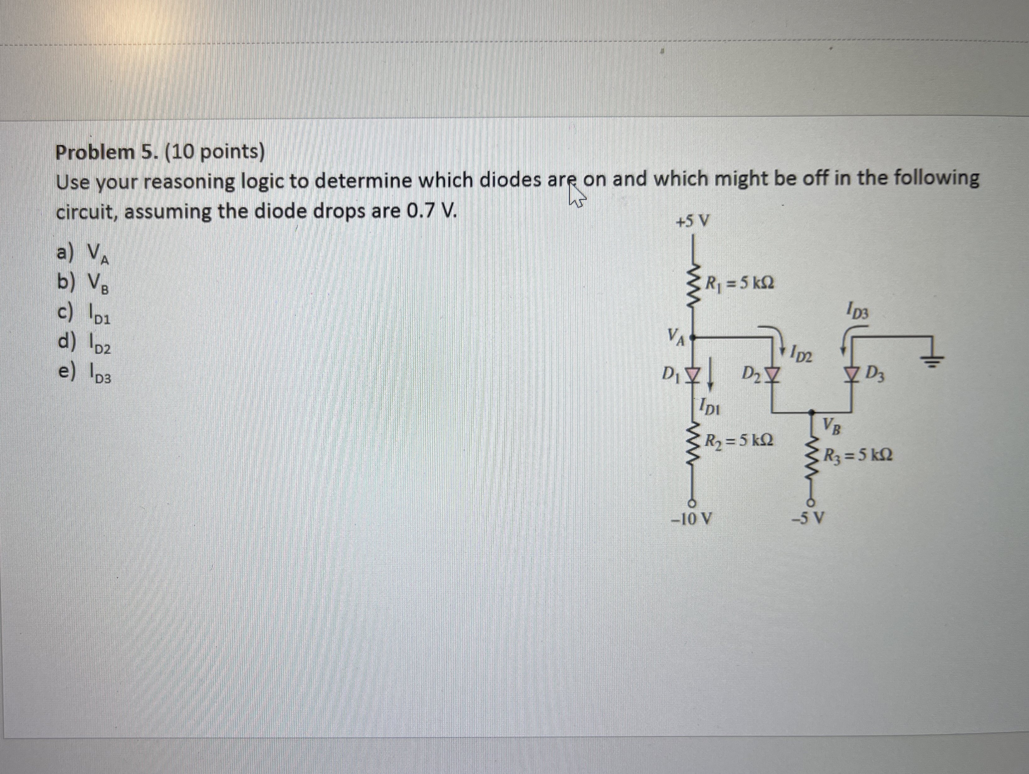 Problem 5 . ( 1 0 points ) Use your reasoning