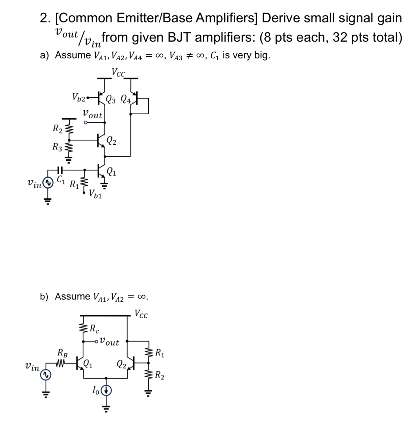 [ Common Emitter / Base Amplifiers ] Derive small