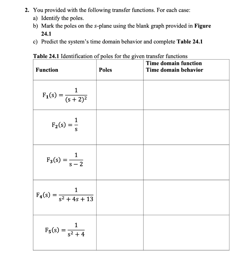 2 . You provided with the following transfer