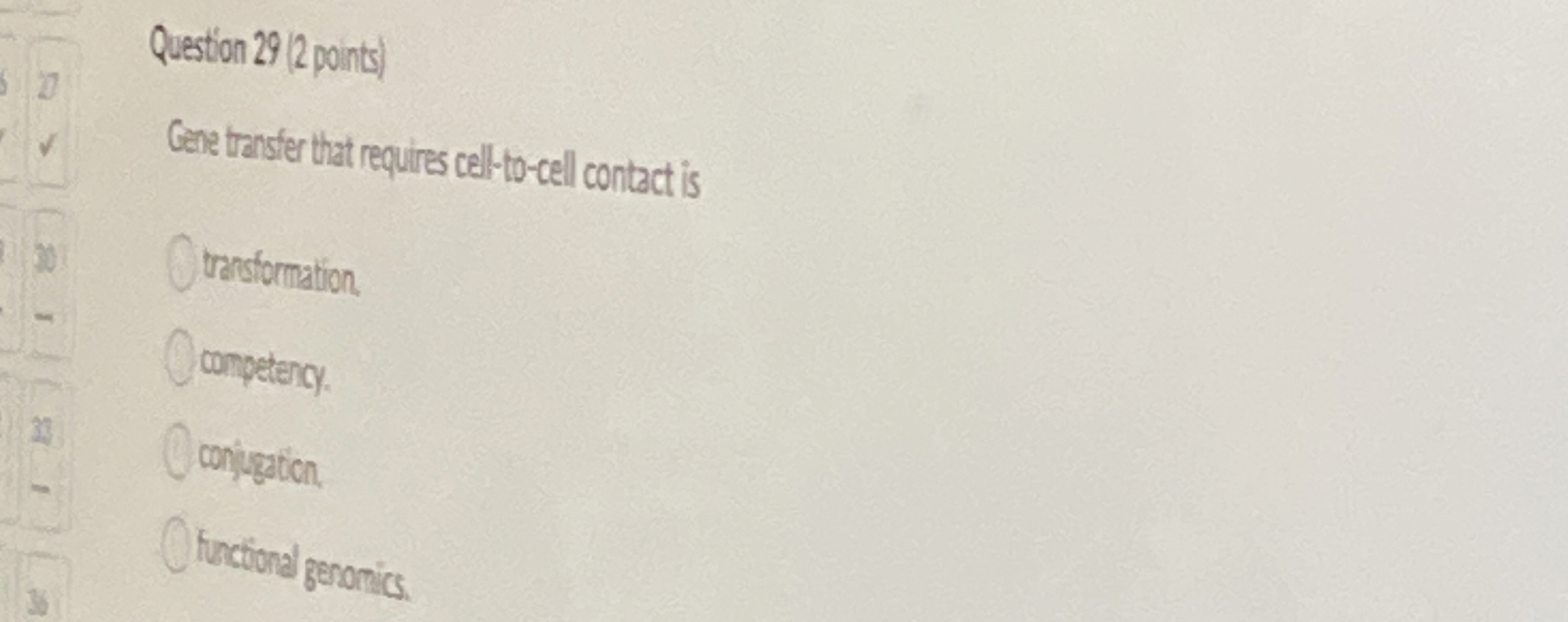 Question 2 9 ( 2 ) pints ) Cene traster that