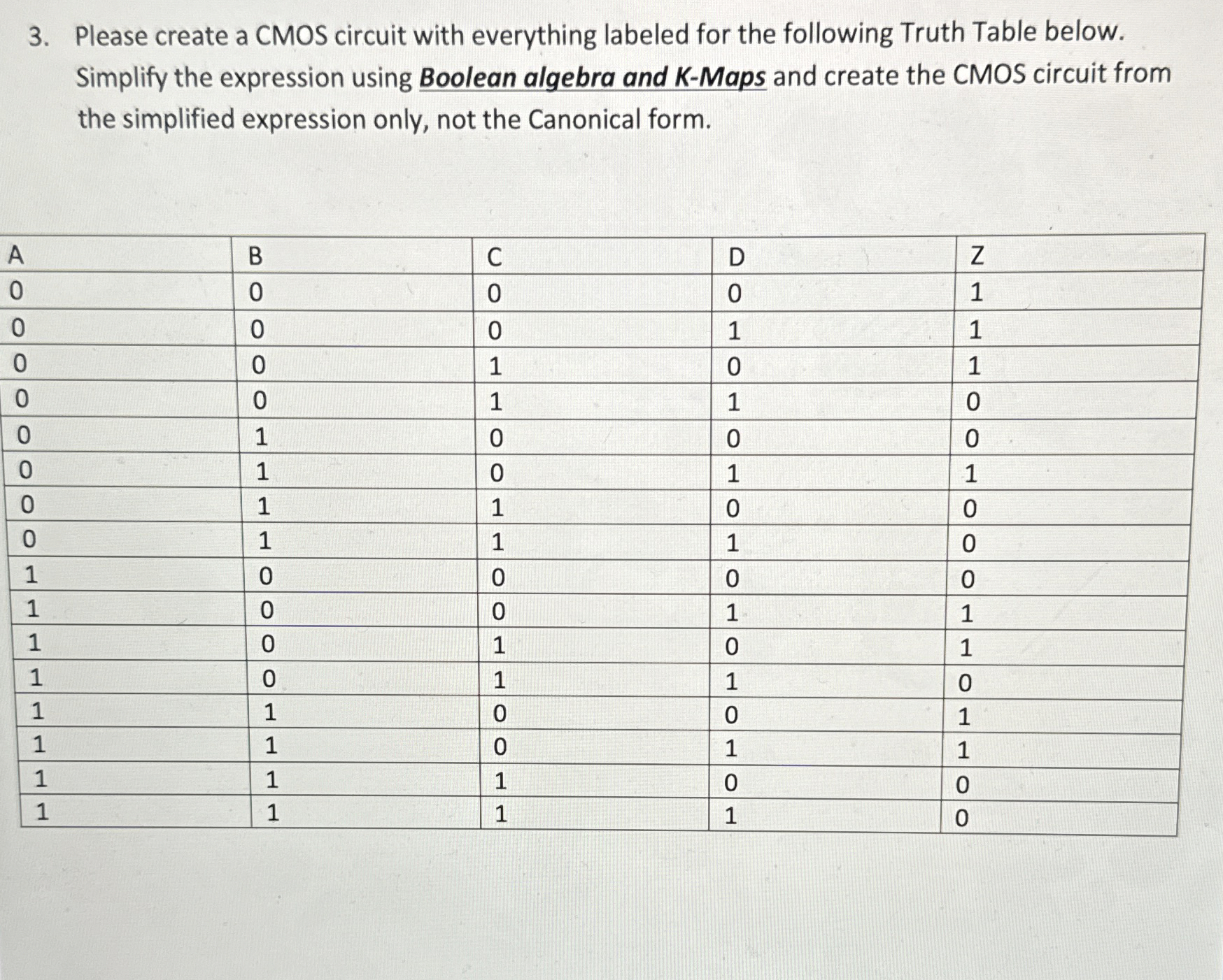 Please create a CMOS circuit with everything