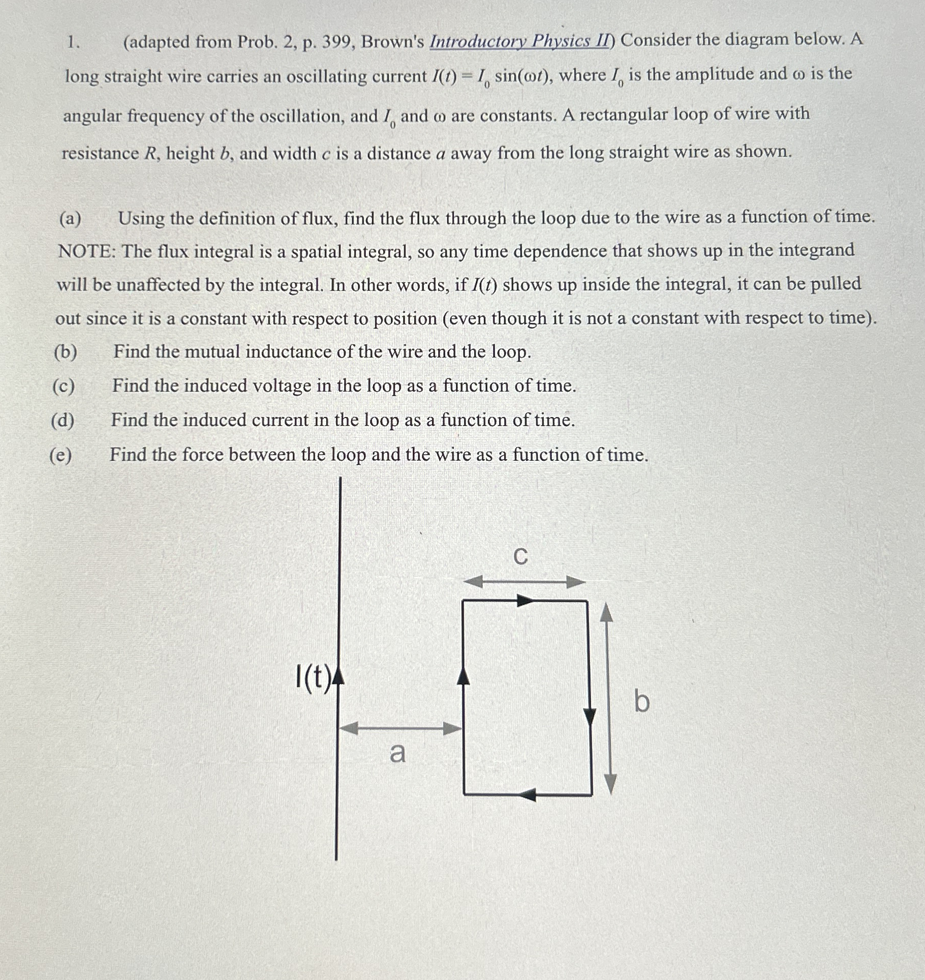 ( adapted from Prob. 2 , p . 3 9 9 , Brown's