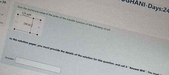 Give the nunuer of the poles of the transter