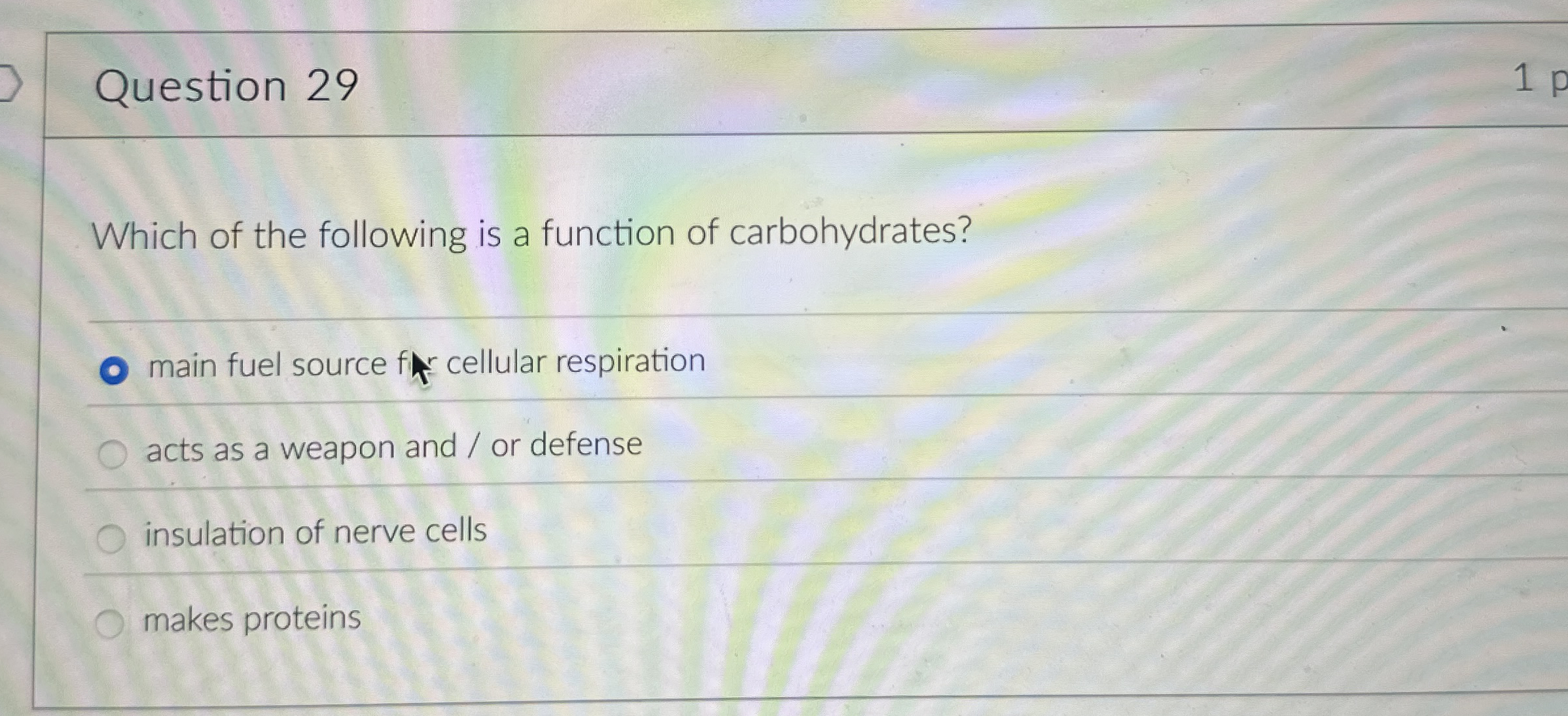 Question 2 9 Which of the following is a function