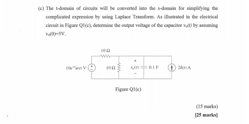 ( c ) The t - domain of circuits will be