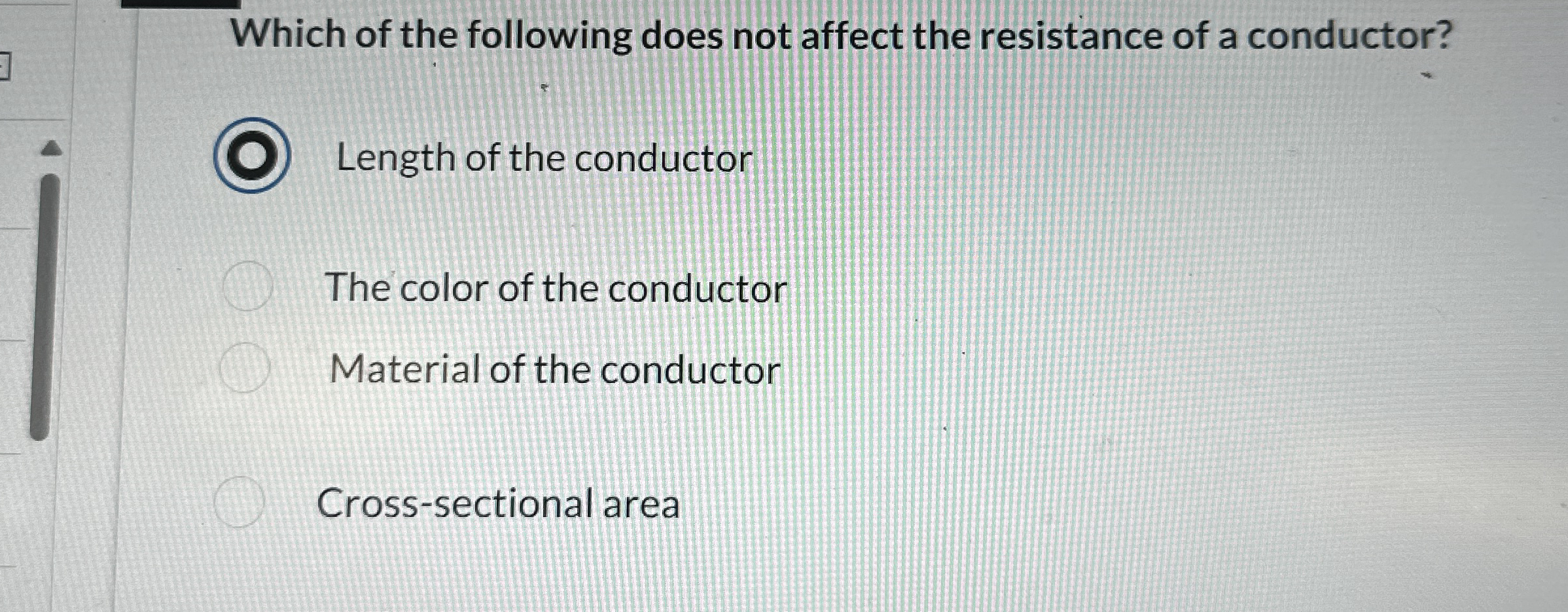 Which of the following does not affect the