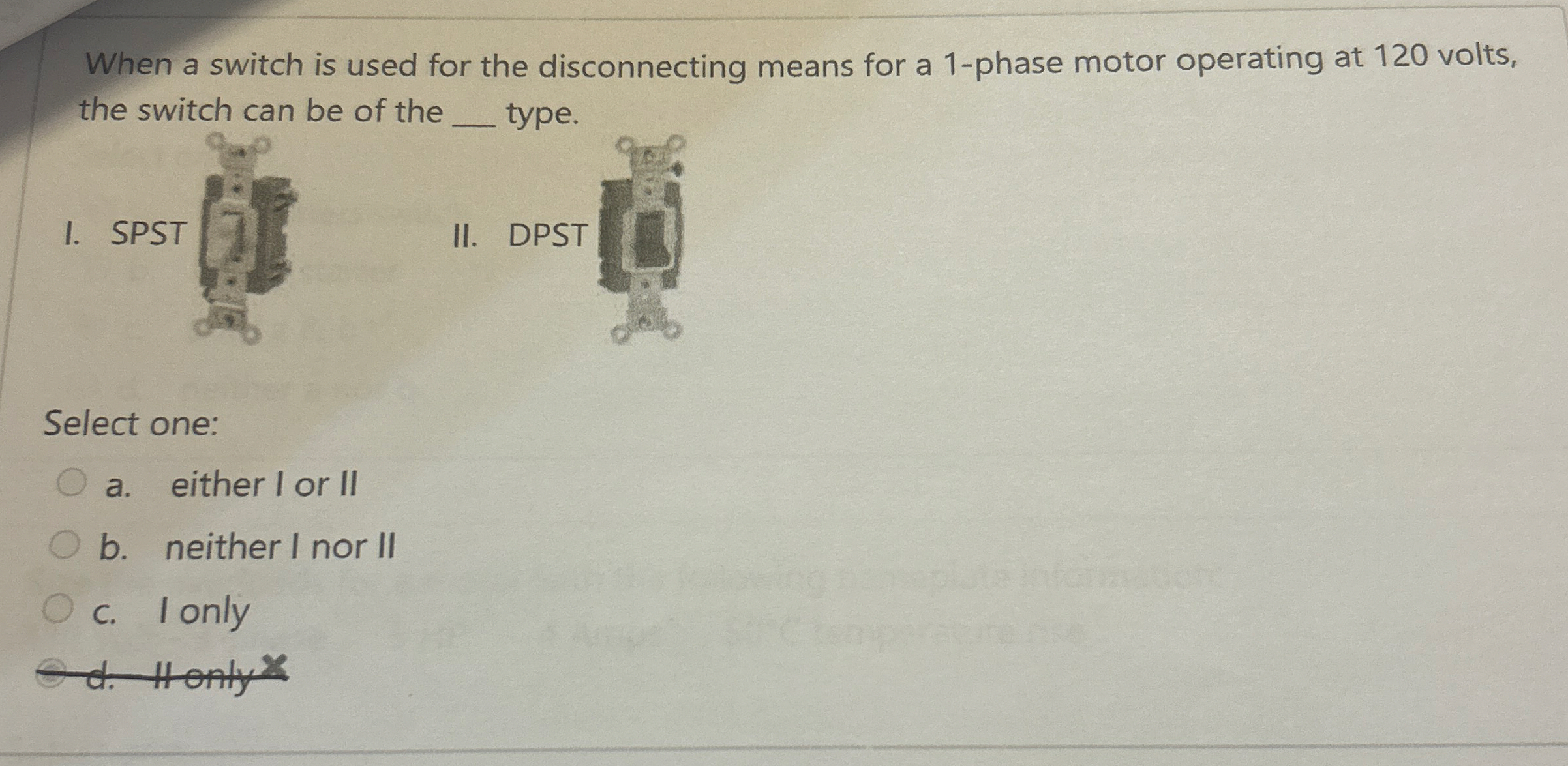 When a switch is used for the disconnecting means
