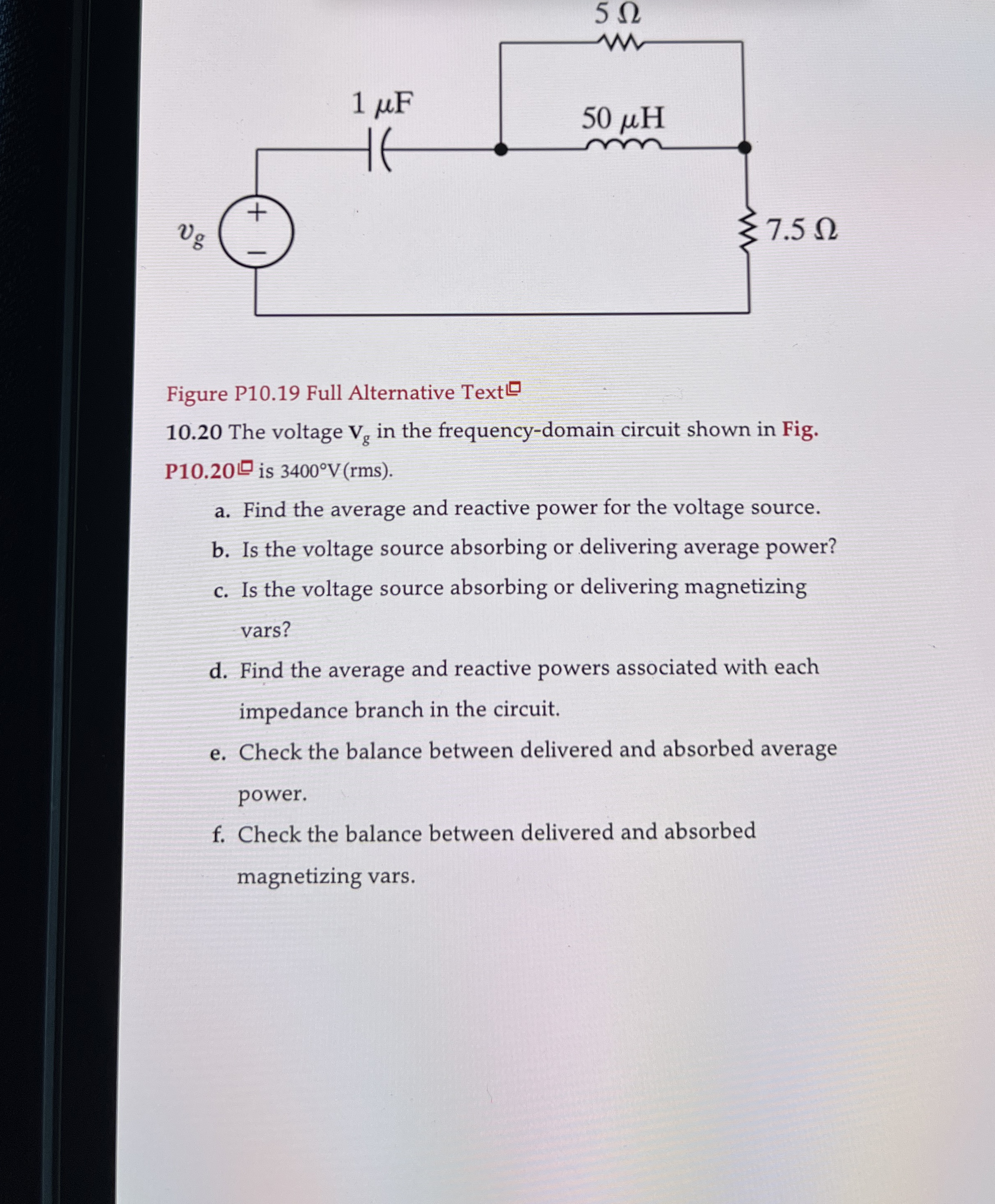 Figure P 1 0 . 1 9 Full Alternative Text 1 0 . 2
