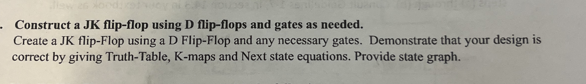 Construct a JK flip - flop using D flip - flops