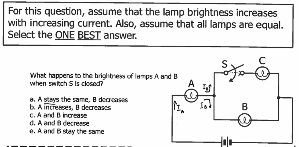For this question, assume that the lamp