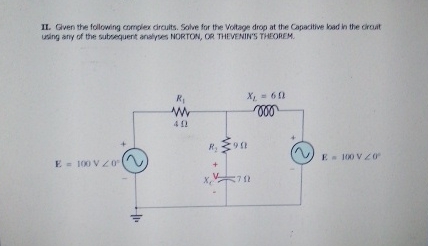 II . Given the following complex circuits. Solve