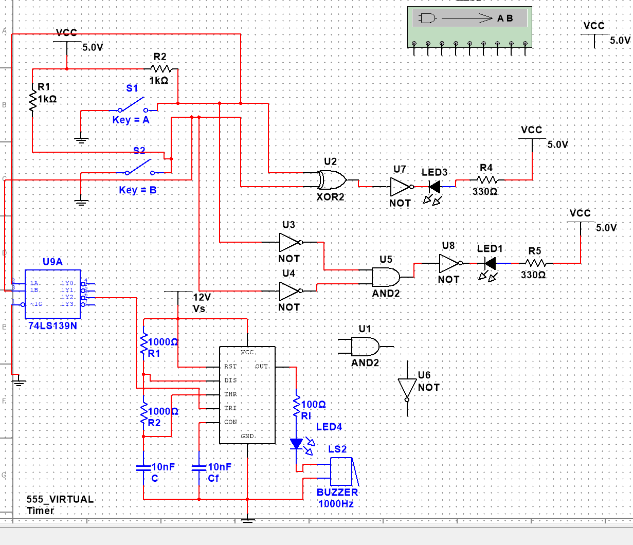 I need help with this circuit. The 5 5 5 is
