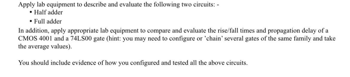 Apply lab equipment to describe and evaluate the
