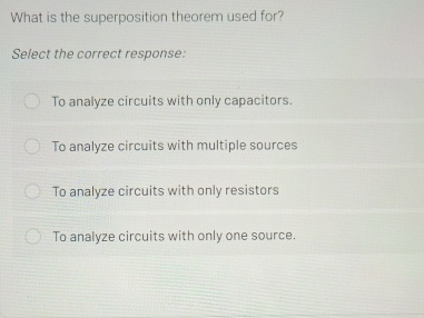 What is the superposition theorem used for?