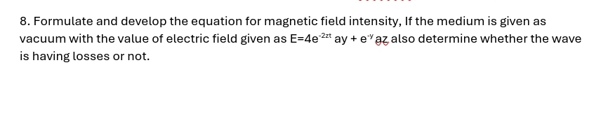 Formulate and develop the equation for magnetic