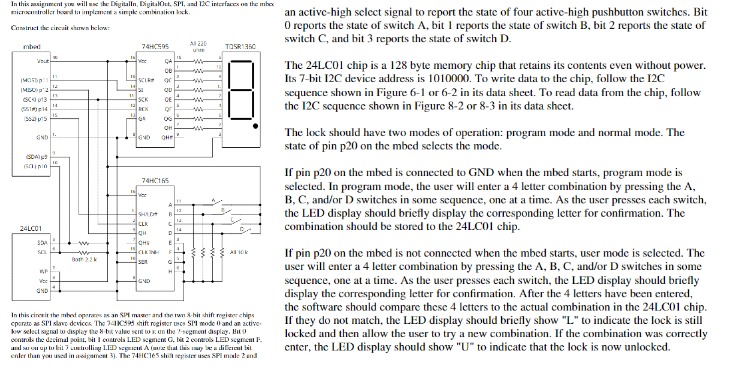 In this circuit the mbed operates as an SPI