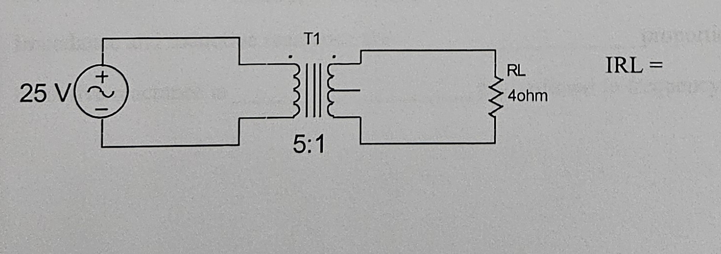 For the transformer below, indicate the voltage