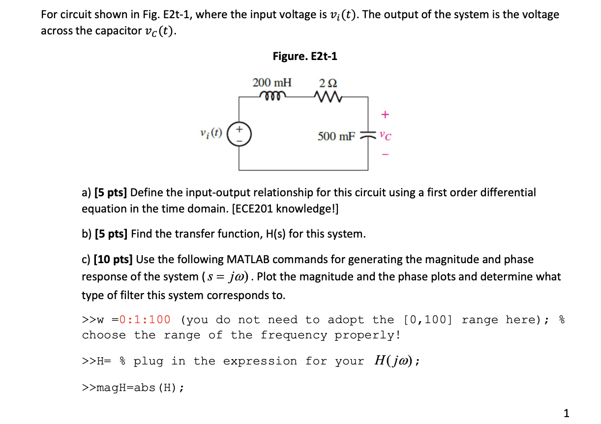 For circuit shown in Fig. E 2 t - 1 , where the