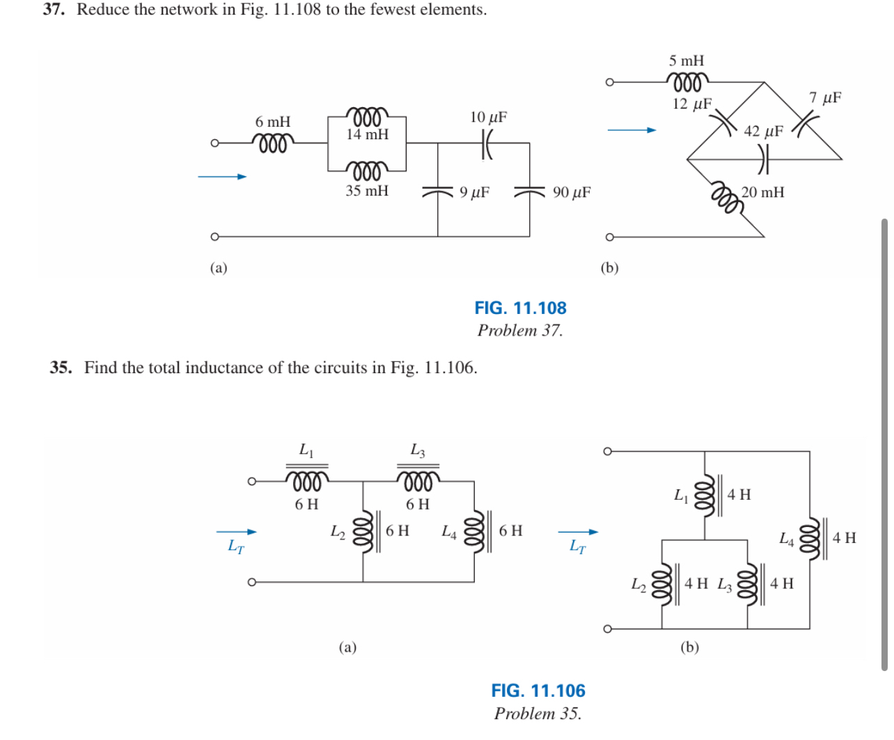 Reduce the network in Fig. 1 1 . 1 0 8 to the