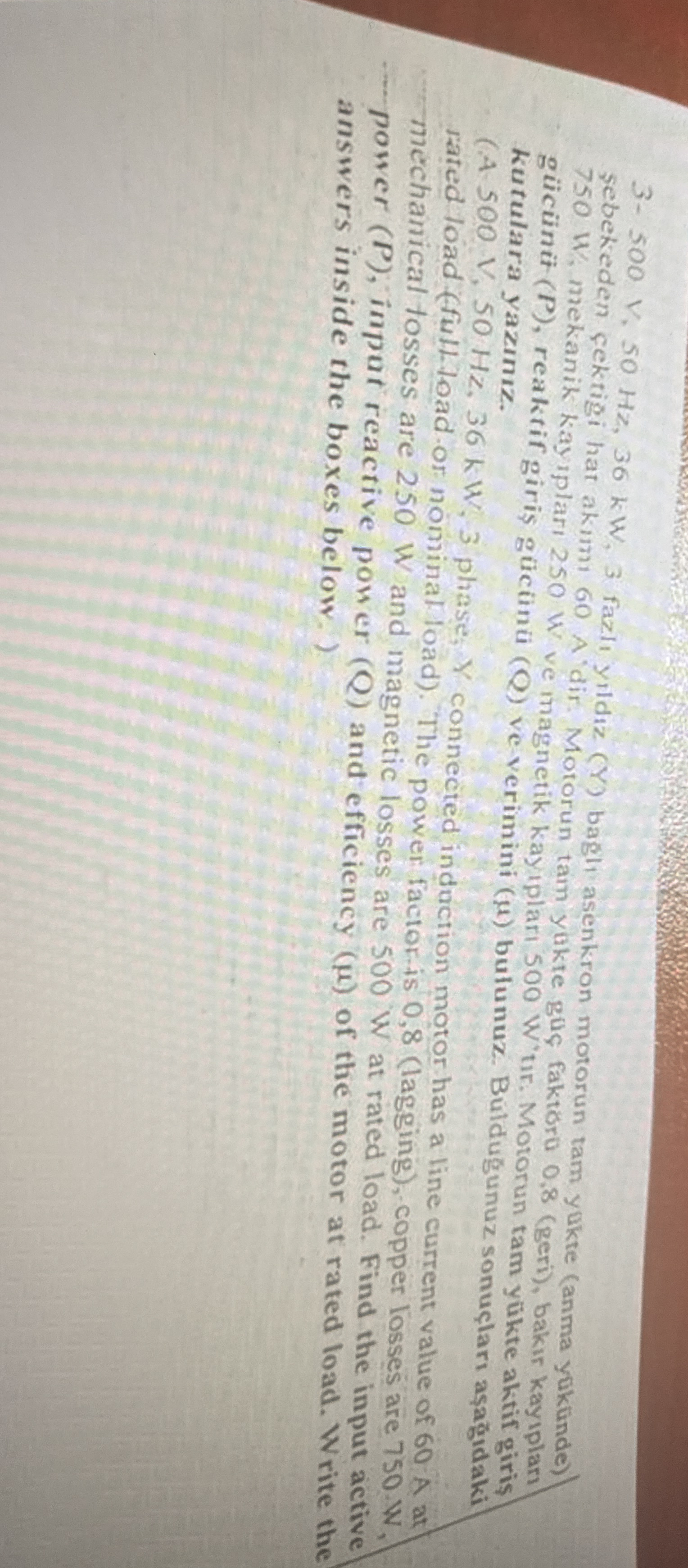 3 - 5 0 0 V , 5 0 H z , 3 6 k W , 3 fazl y ldiz (