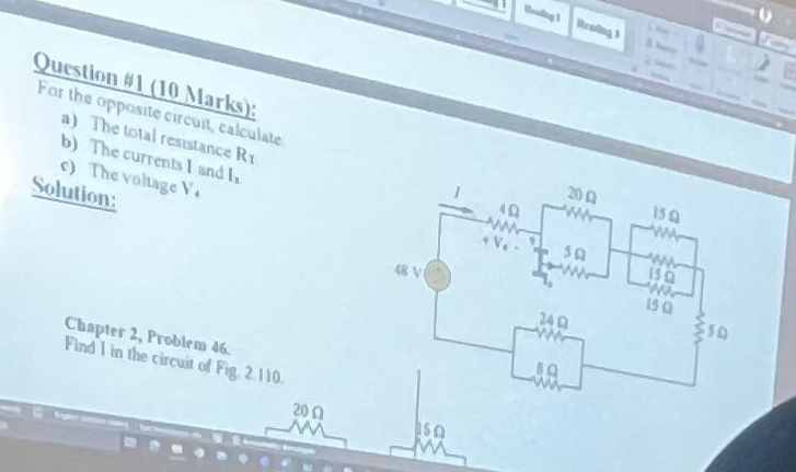 Question 4 1 ( 1 0 M Marks ) : For the opposite