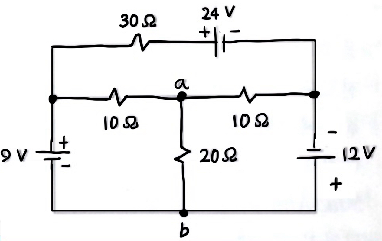 From the circuit diagram below, calculate the