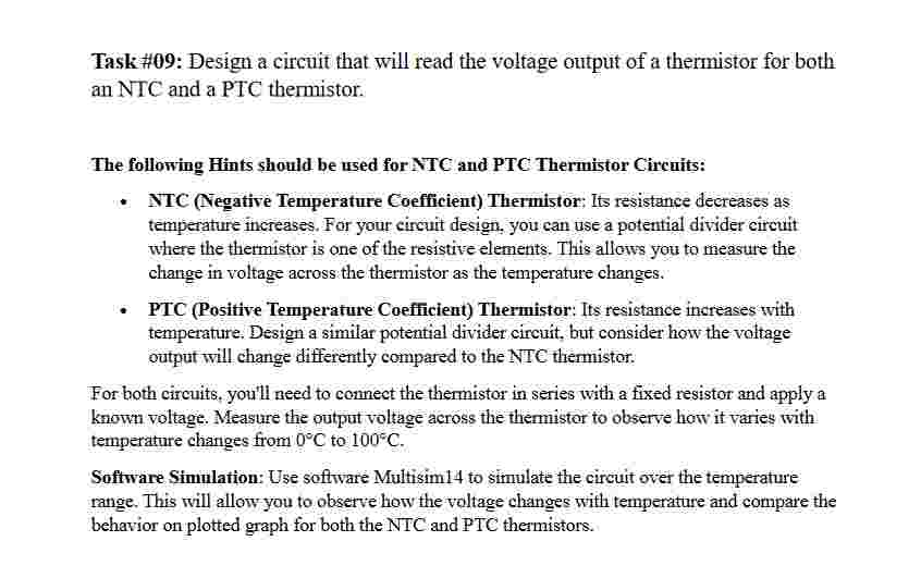 Task \ # 0 9 : Design a circuit that will read
