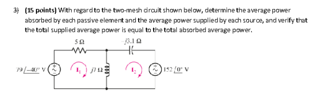 * With regard to the two - mesh circuit shown