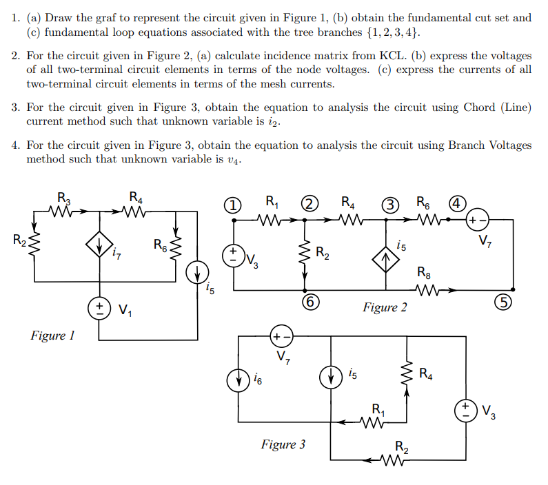 ( a ) Draw the graf to represent the circuit