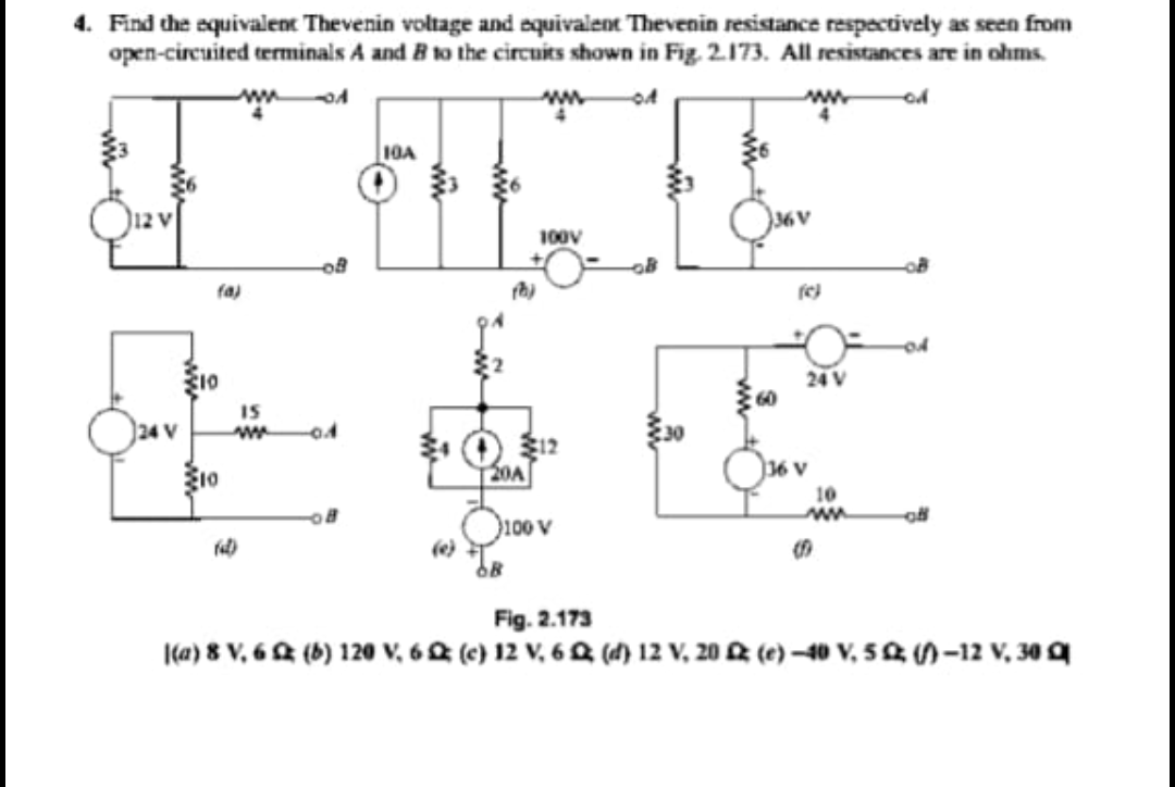 Find the equivalent Thevenin voltage and