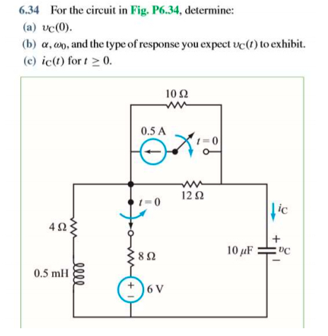 6 . 3 4 For the circuit in Fig. P 6 . 3 4 ,