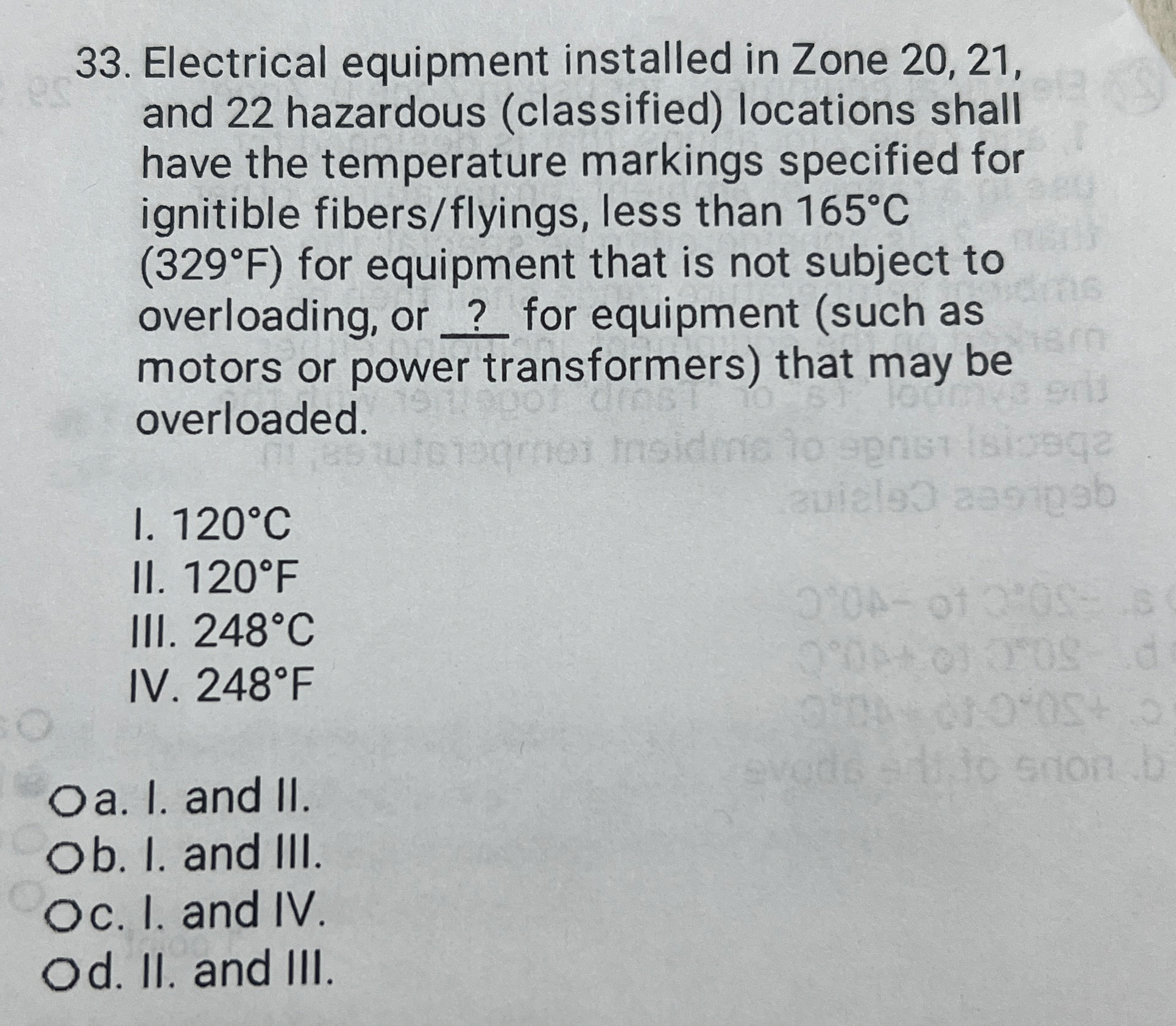 Electrical equipment installed in Zone 2 0 , 2 1