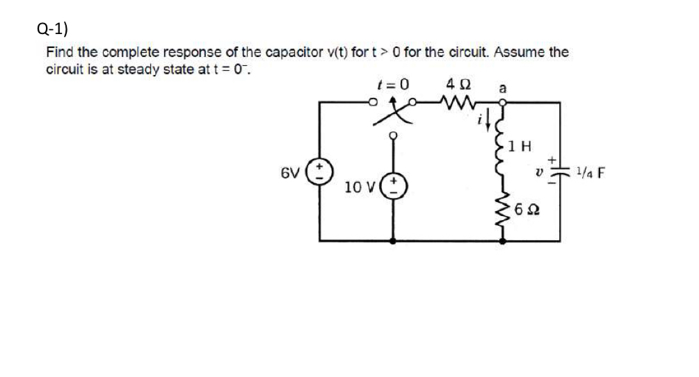 Q - 1 ) Find the complete response of the