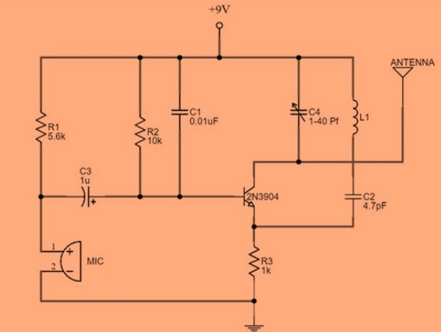 Find the gain Av of this fm transmittor circuit
