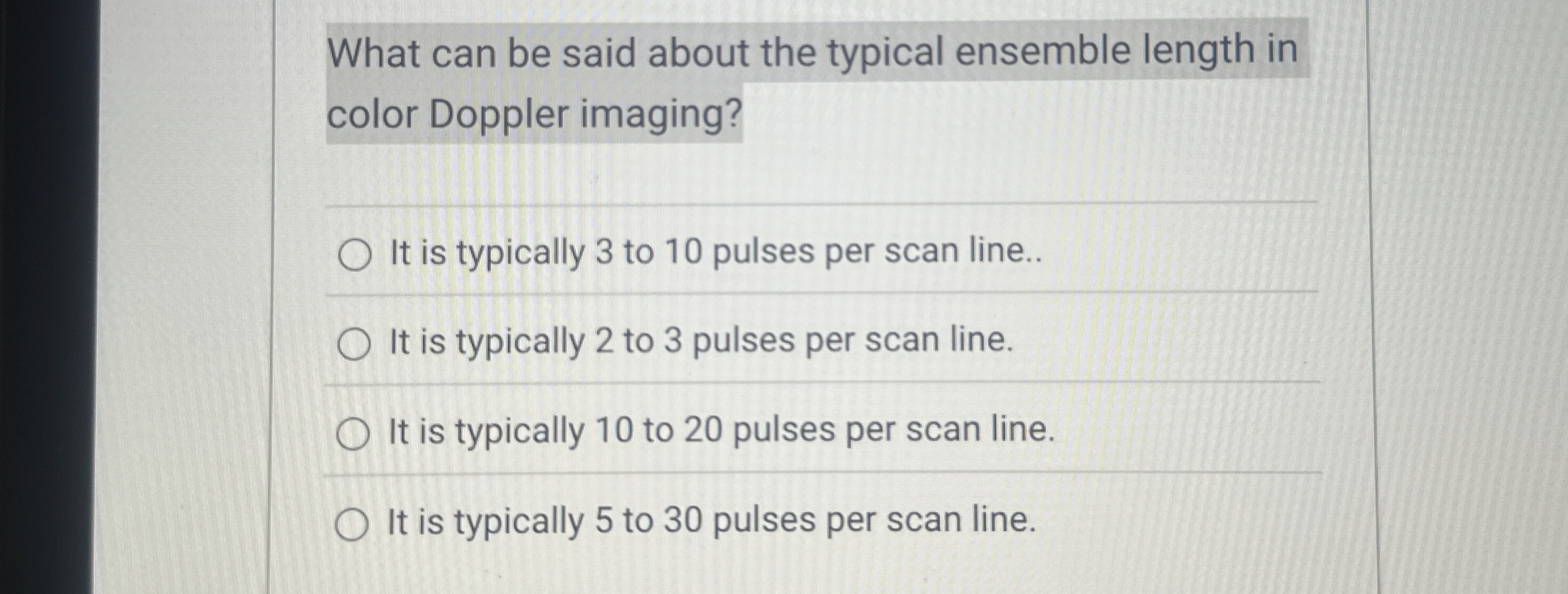 What can be said about the typical ensemble