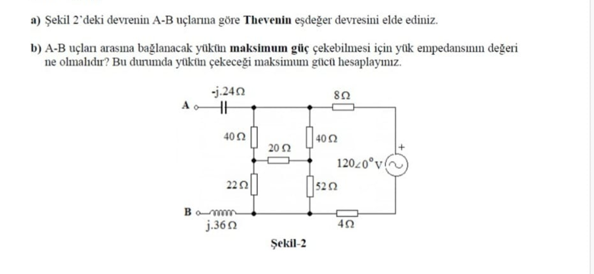 a ) ekil 2 deki devrenin A - B u larnna g re