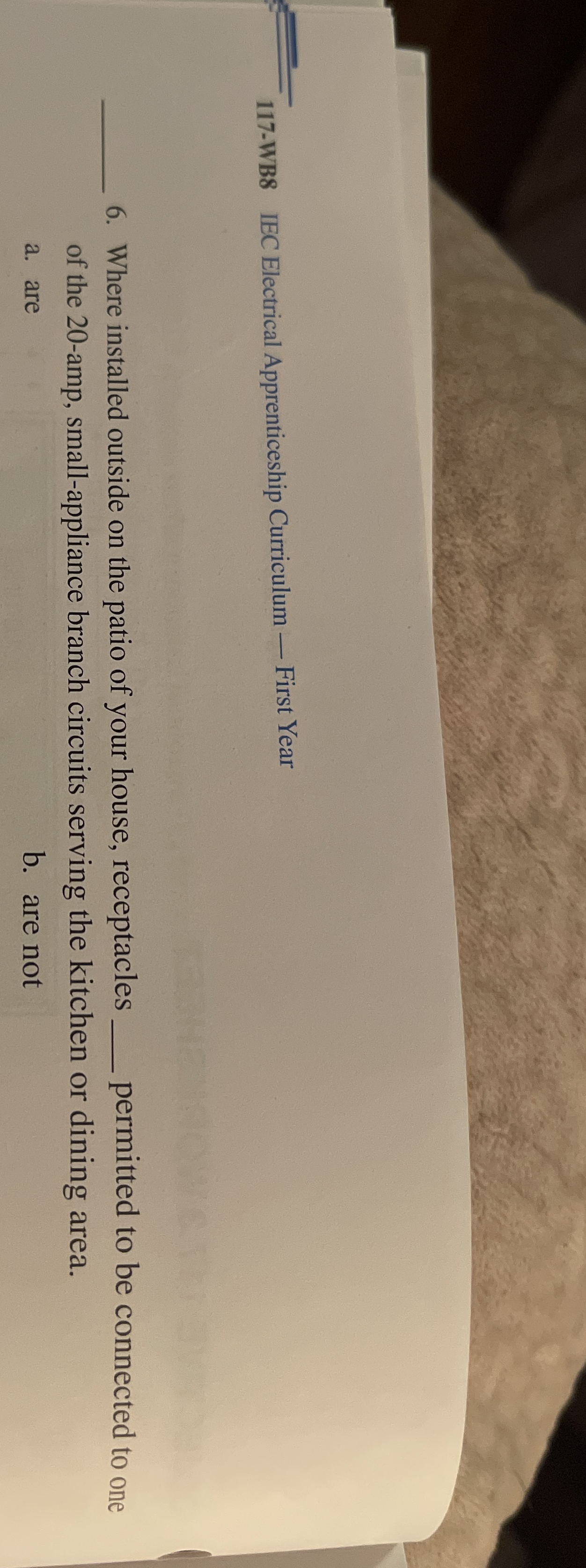 1 1 7 - WB 8 IEC Electrical Apprenticeship