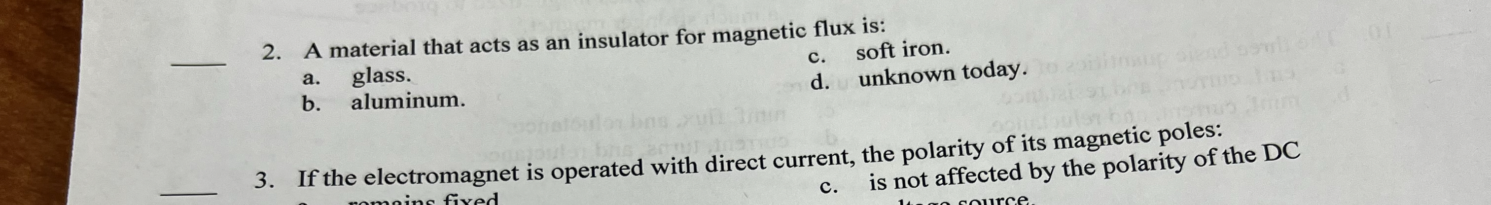 A material that acts as an insulator for magnetic