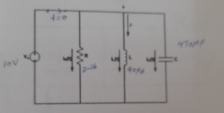 solve this circuit by 2 nd differential and find