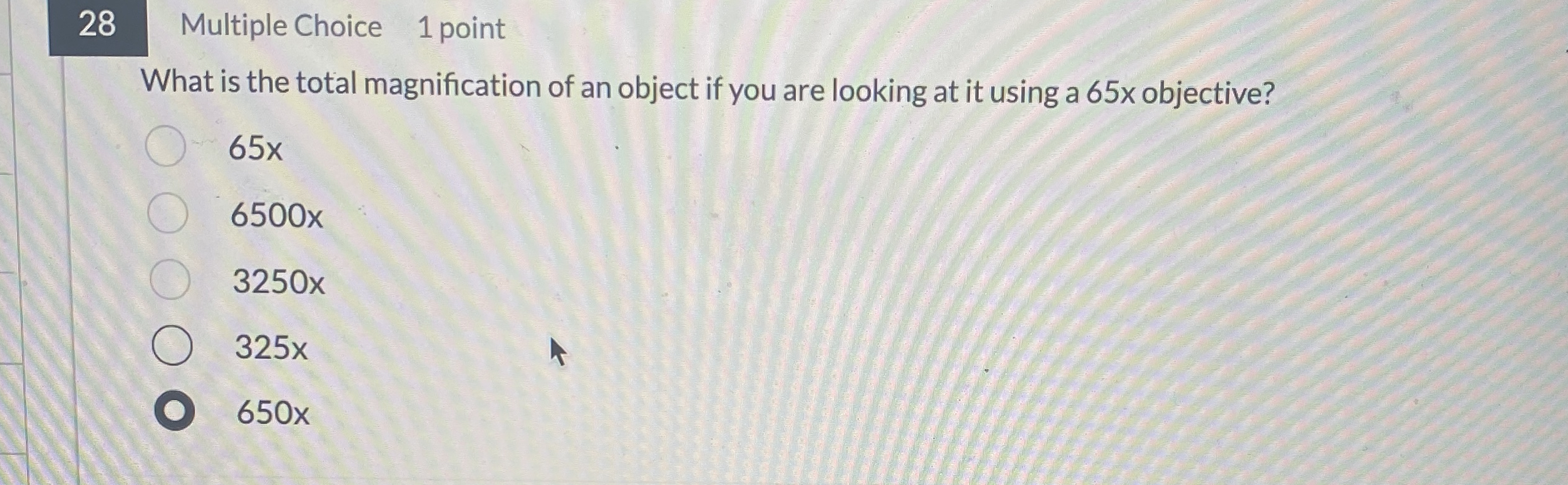 2 8 Multiple Choice 1 point What is the total