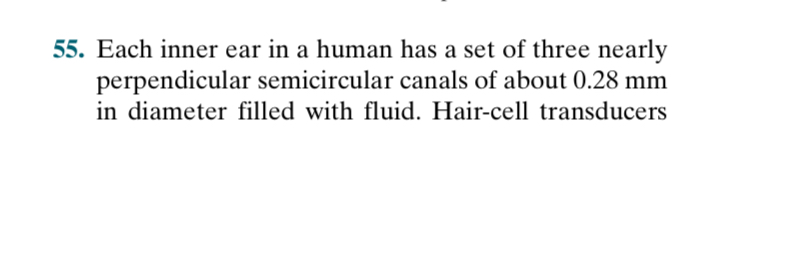 Each inner ear in a human has a set of three